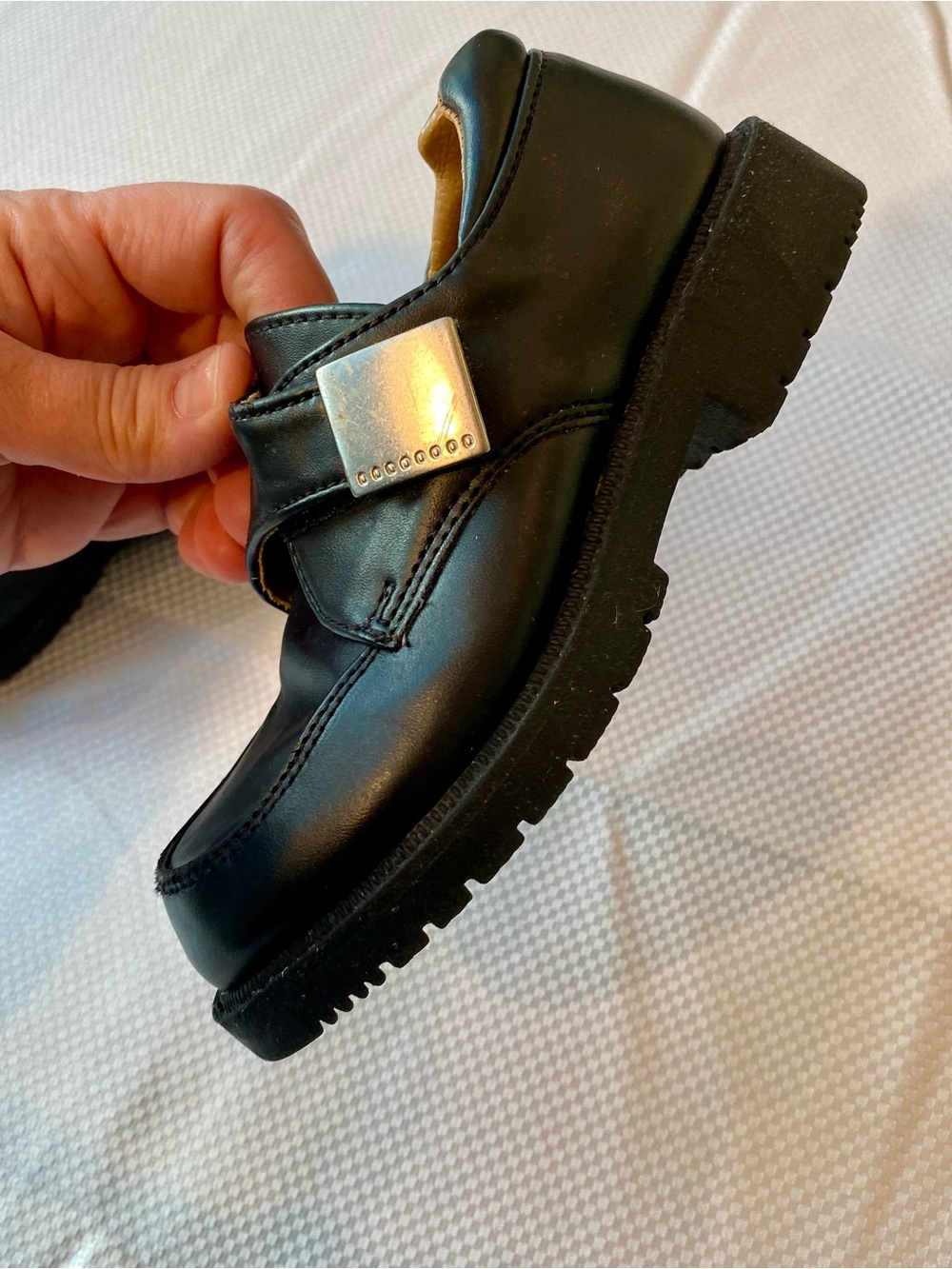 George Black Slip-On Dress Loafers with Metal Accent size 9